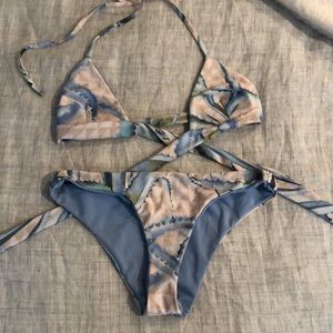 Mara Hoffman aloe pastel bikini size small